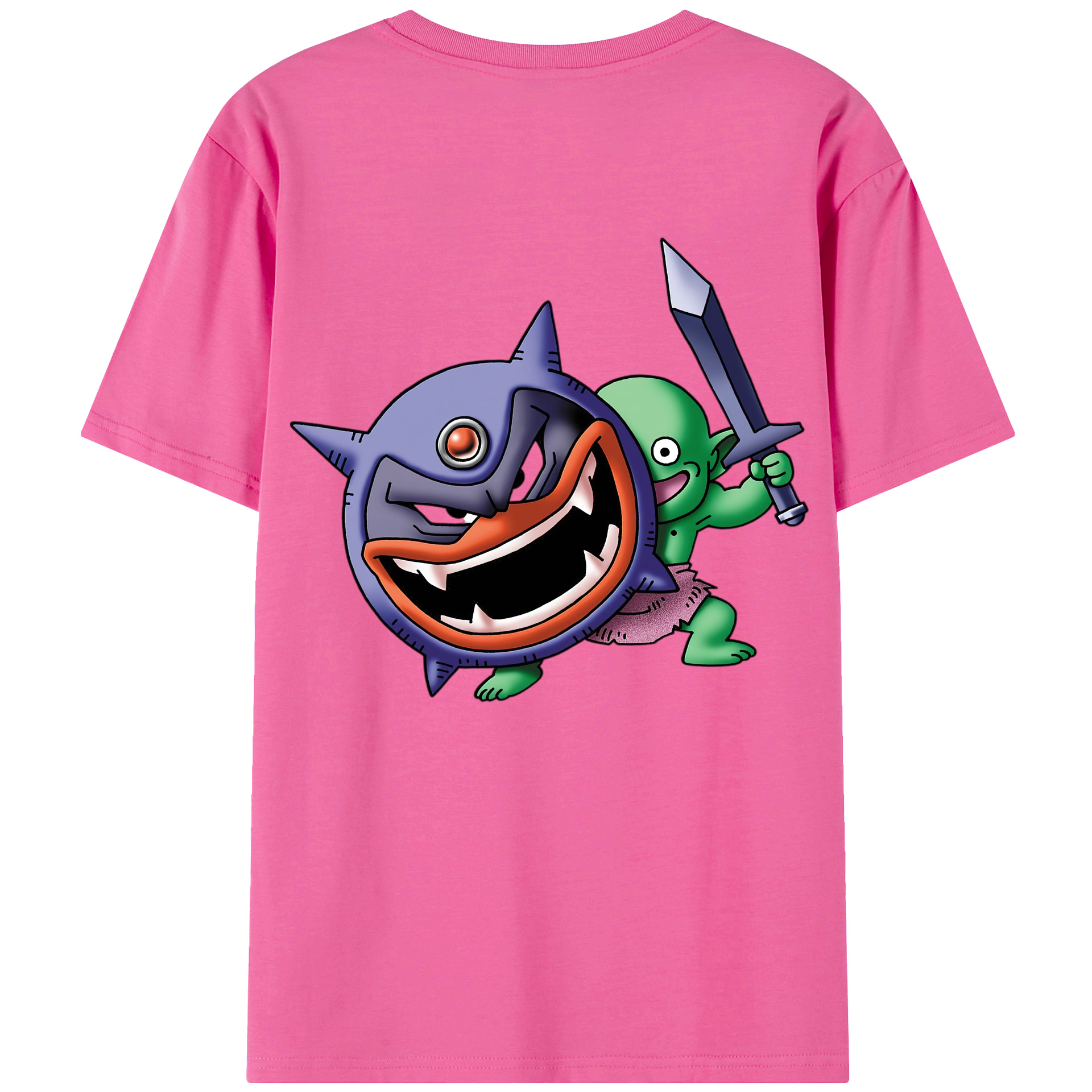 （画像用） ドラゴンクエスト Doragon Kuesuto Dragon Quest レディース半袖Tシャツ(バックプリント)